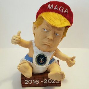 Trumpy Dumpty sitting on his wall figurine 2020